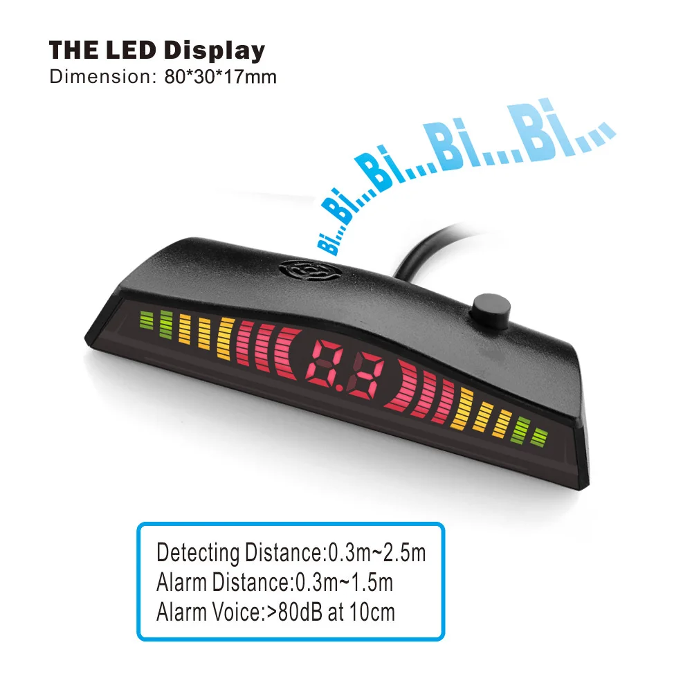 Parking lot sensor work automatically 4 sensors LED display parking sensor system