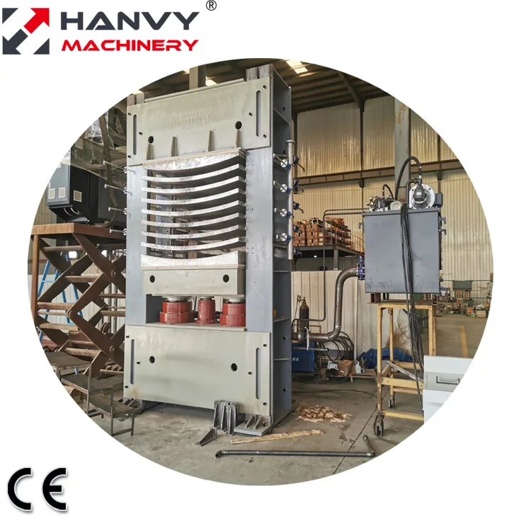 Hanvy Plywood Machinery Multiple Layers 350T Plywood Bending Hot Press