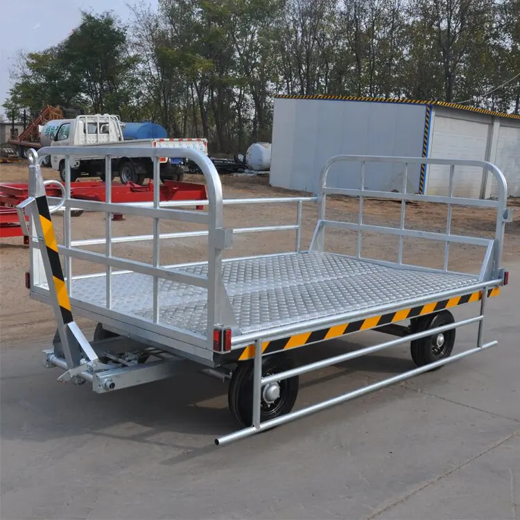 2 axle 4 axle low bed flatbed trailer small luggage platform trailer