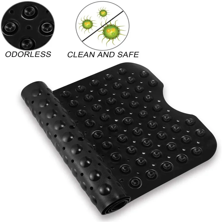 Amazon Hot Selling Non-Slip and Extra Large Machine Washable Bath Tub Shower Bathroom Mat with Suction Cups