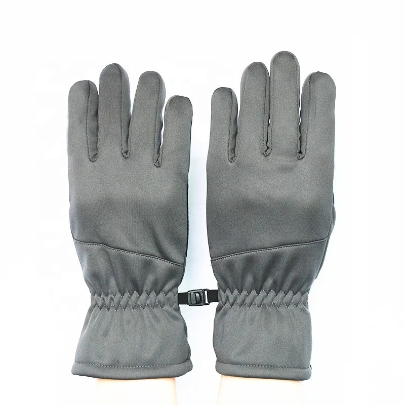 
Winter Business Men Leather Touch Screen Wool Gloves 
