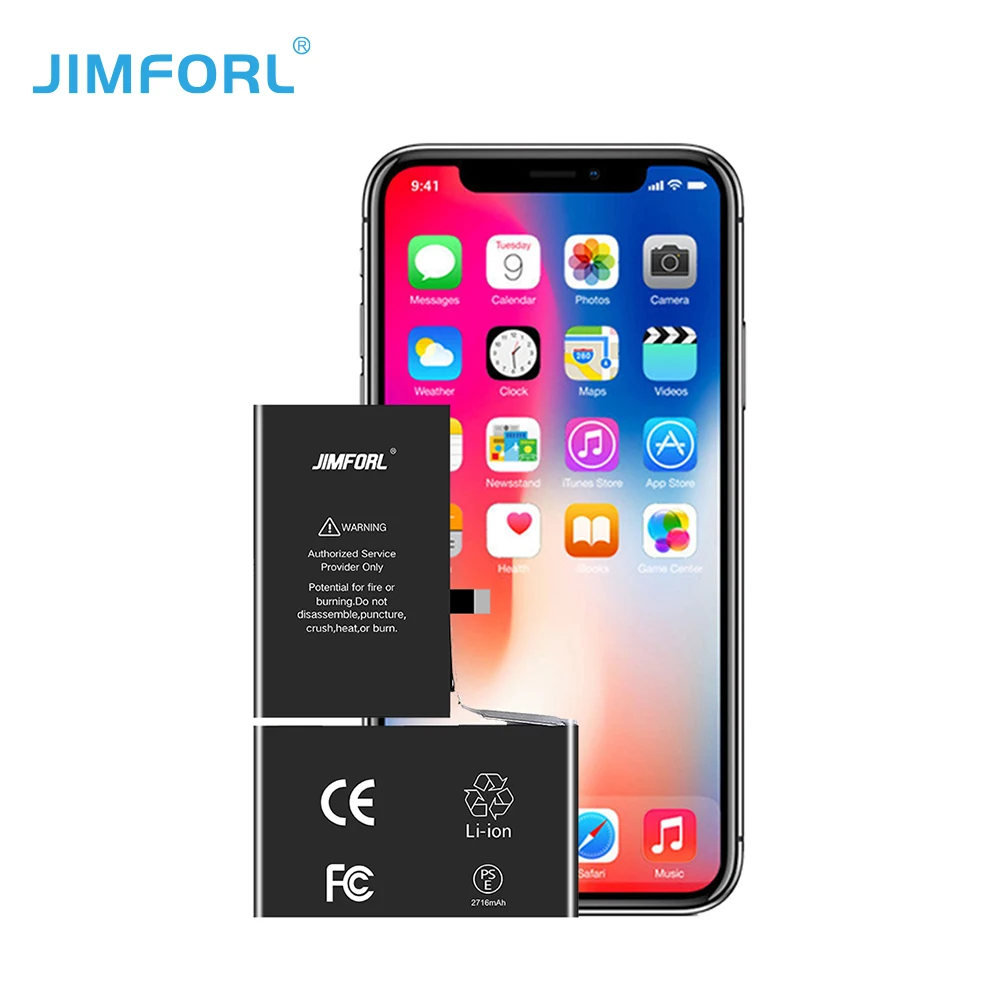 100% емкость для iPhone X батарея 2176mAh литиевая мА/ч.