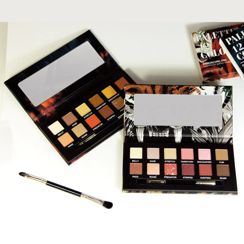
Hengfang 12 colors Animal eyeshadow palette Makeup custom private label eyeshadow palette 