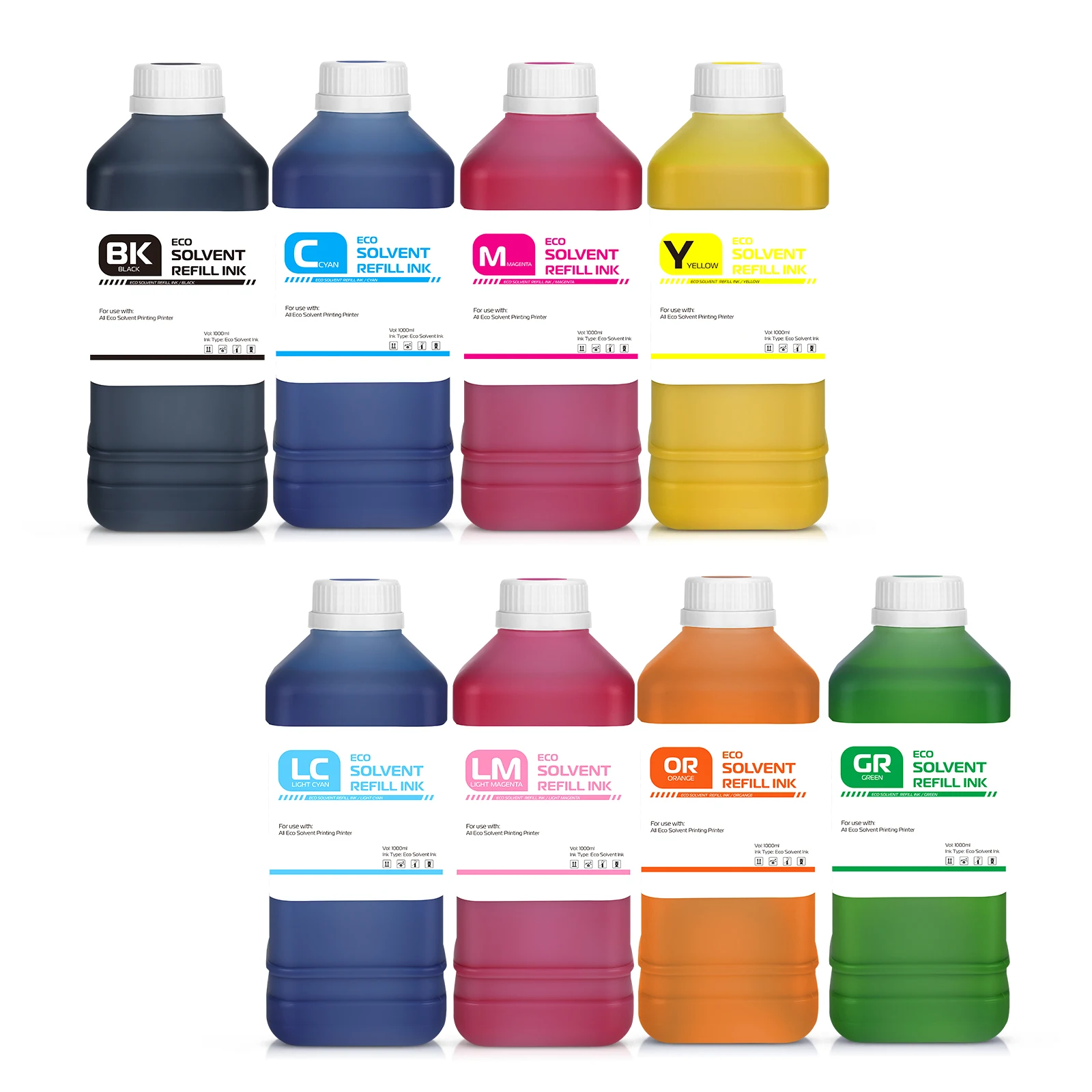 Чернила с эко-растворителем для Epson i3200 e1 XP600 1000 мл