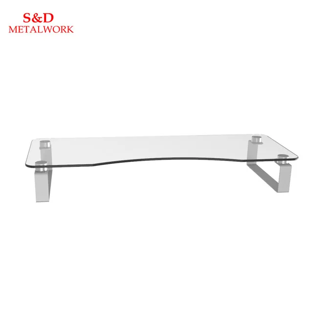 metal desk monitor stand riser adjustable monitor riser  with storage