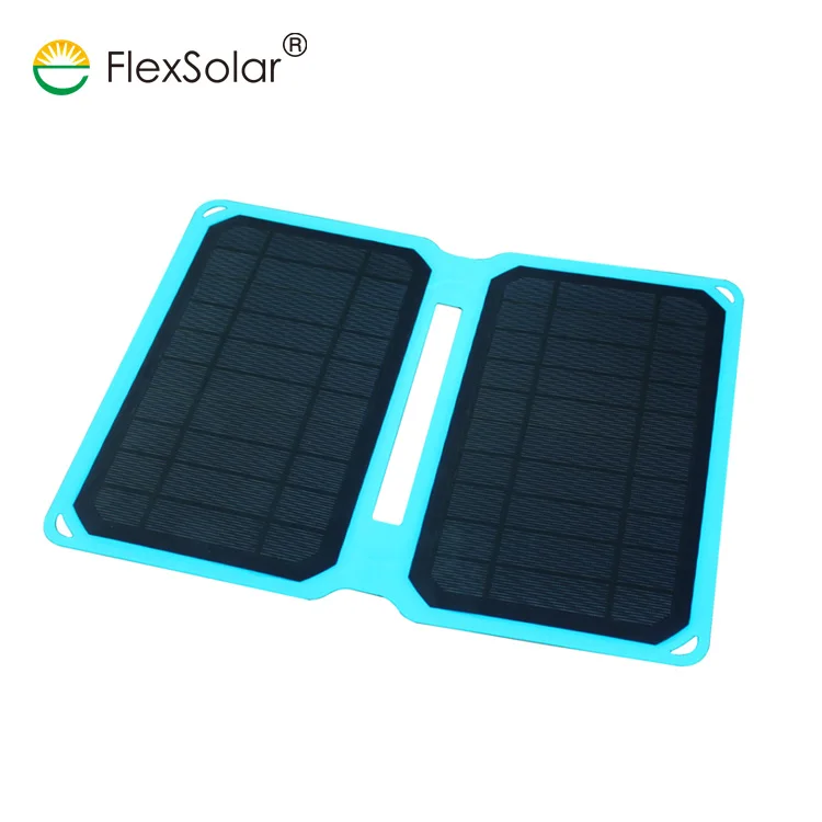 Usb регулятор Flexsolar 10 Вт 5 в высокое качество портативное складное наружное аварийное солнечное зарядное устройство карманное солнечное зарядное устройство