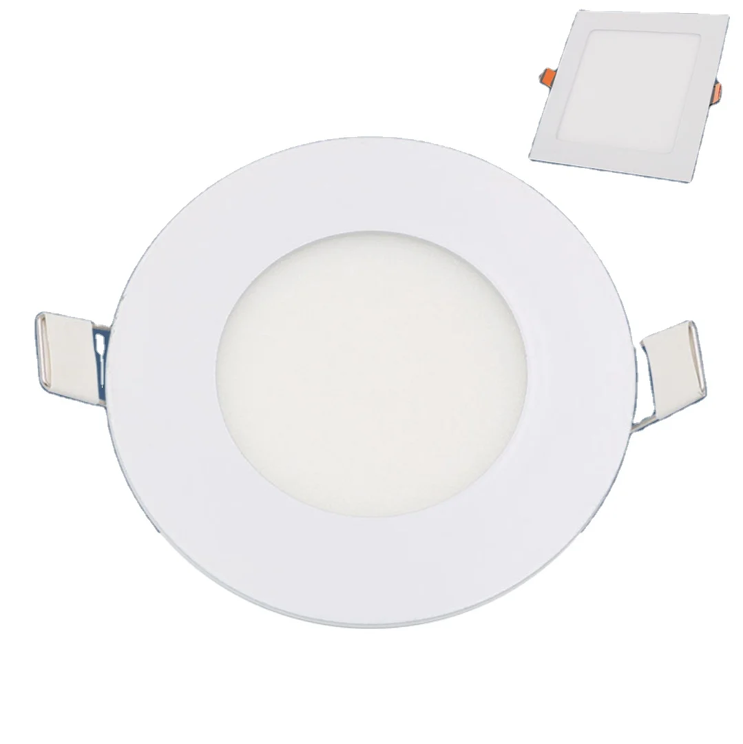 Wholesale ultra-thin round square 6w 9w 12w 15w 18w 24w flat ceiling light LED panel light