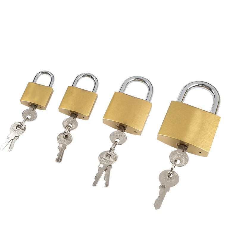 Brass Painted Iron Padlocks and keys in bulk waterproof safety padlock Cheap price iron locker key