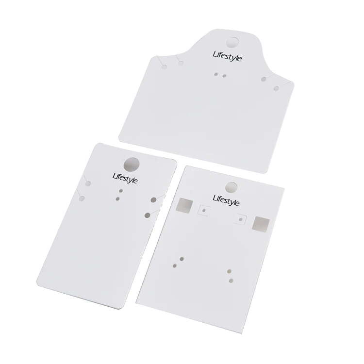 Factory Custom Earring Packaging Card Holder Punch earring display card print logo thank you jewelry display card template