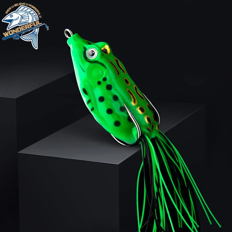 Promotion Factory Price Fishing tackle bionic bait Soft 3D Eyes Frog Lure 9g Artificial plastic vivid Bait Fishing for Top Water