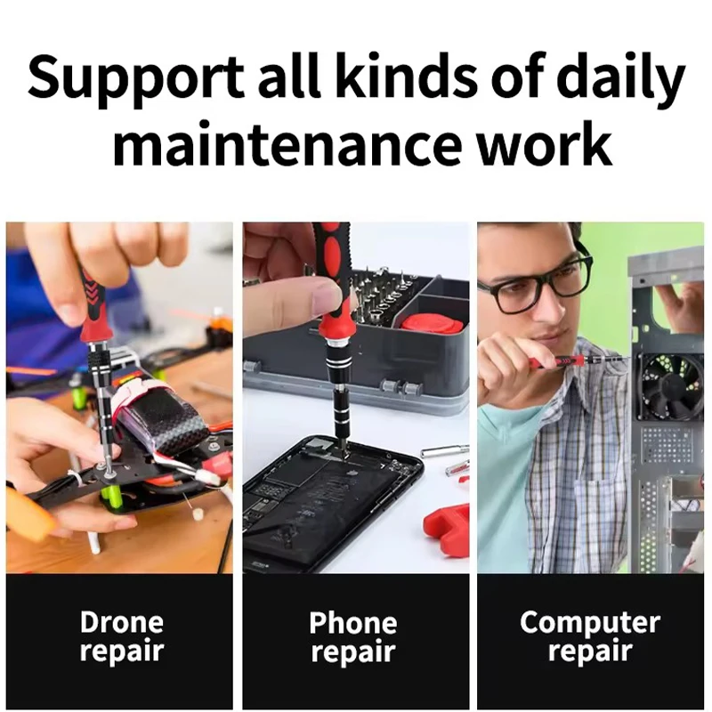 Hot Selling 117 In 1 Small Precise Screwdriver Set with 98Pcs Interchangeable CRV Steel Magnetic Bits for Xiaomi Phone Repairing