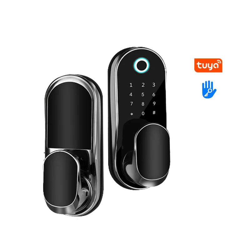 Tuya Wifi /TT Hot Selling Fingerprint Deadlock Lock Cylinders Smart Lock Wood Door Tuya+fingerprint + Password + Card + Key FM05