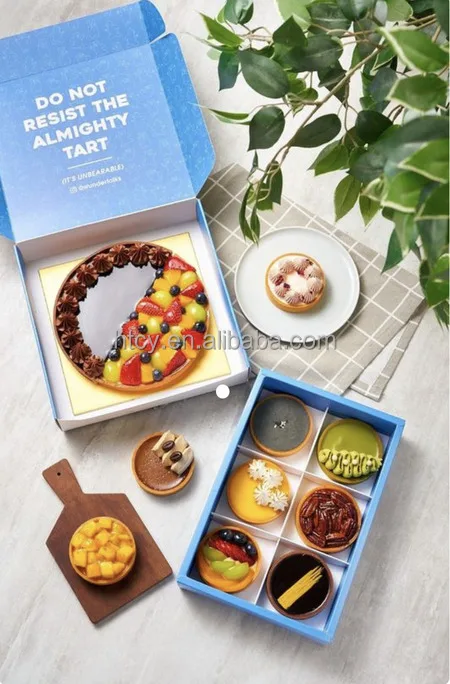 Eco Friendly Foldable Party Catering Paper Packaging Chocolate Cookie Dessert Snack Box With Lid