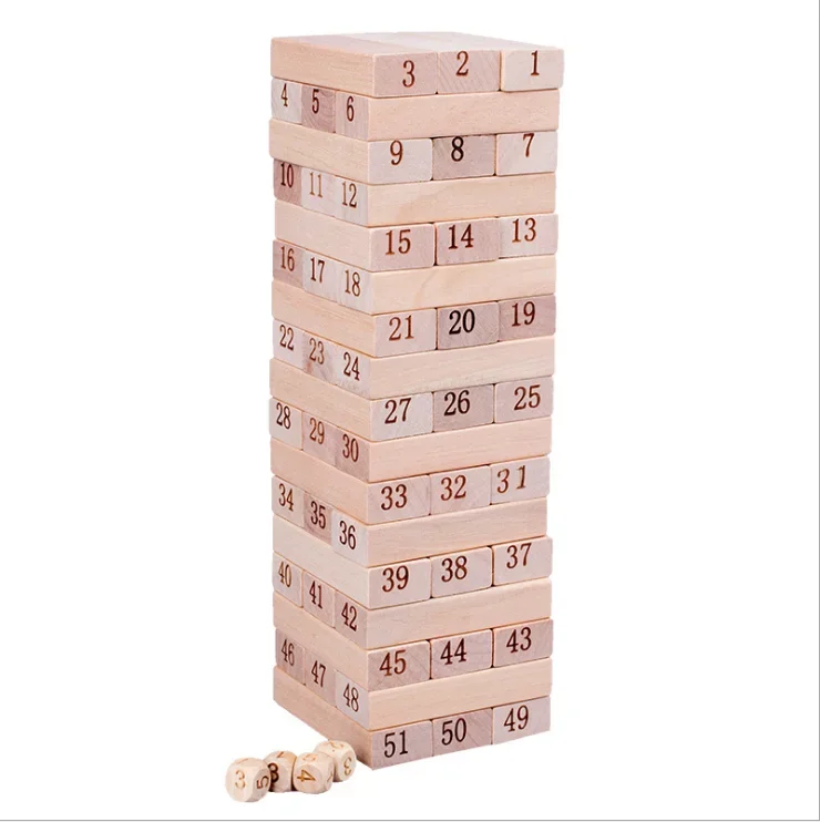 Classic Stacking Game Blocks Made from 6 Different Colors for Children and Adults Casual Game