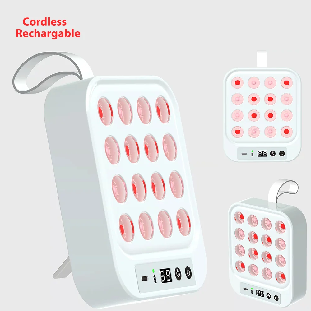 Portable Cordless Rechargeable Li-ion Battery Sport Recovery Pain Relief Mini Infrared Red Light Therapy Panel Device