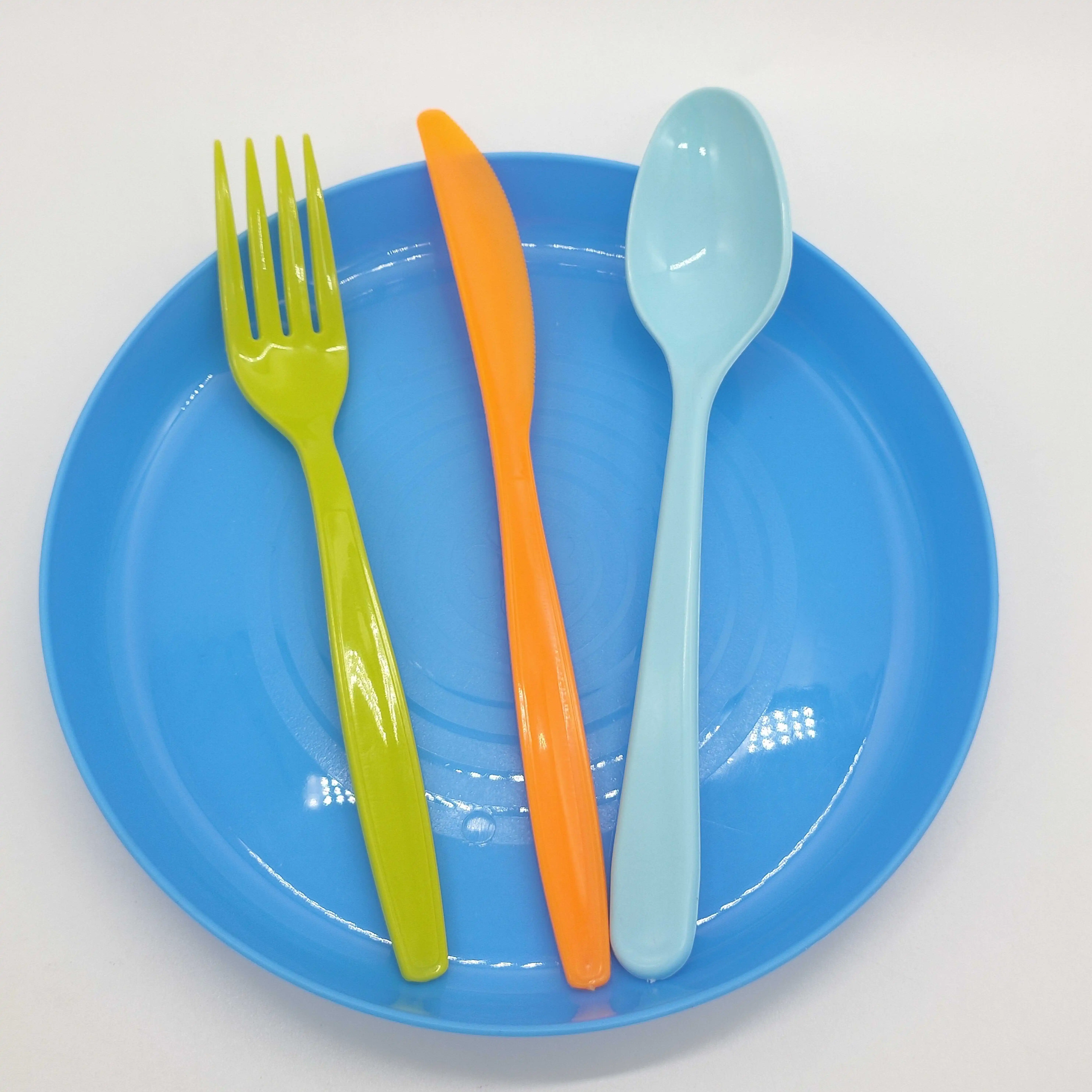 Reusable plastic fork spoon and knife set tableware set cutlery