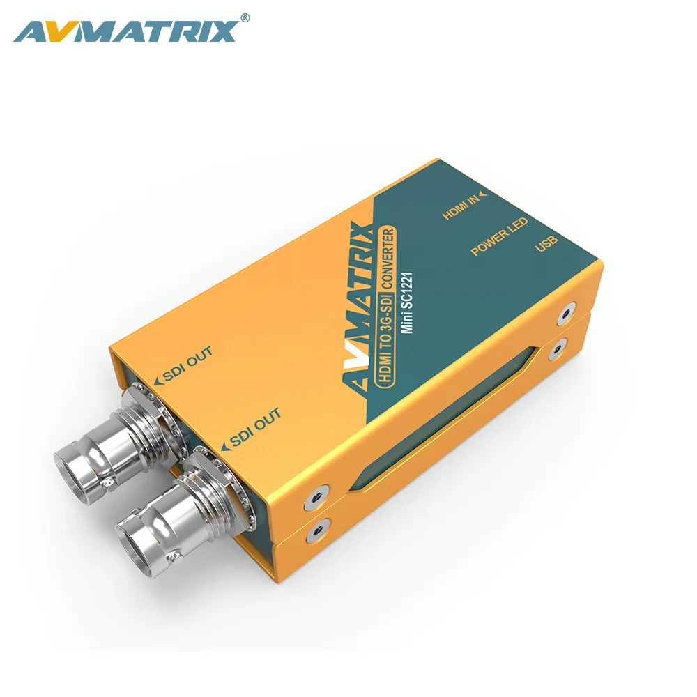 AVMATRIX Mini SC1221 HDMI to 3G-SDI USB Power Supply Mini Pocket Size Broadcasting Live Streaming Signal Converter