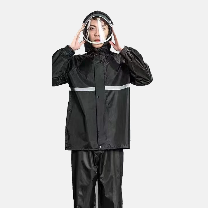 Reflective Rainwear Pants Set Womens Rain Jacket Security Raincoat Waterproof Rain Jacket For Hiking