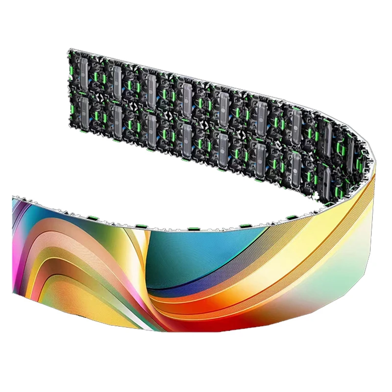 Indoor led screen rental  Curved  Full Color 500*500 Cable-less Advertising flexible led display screen video