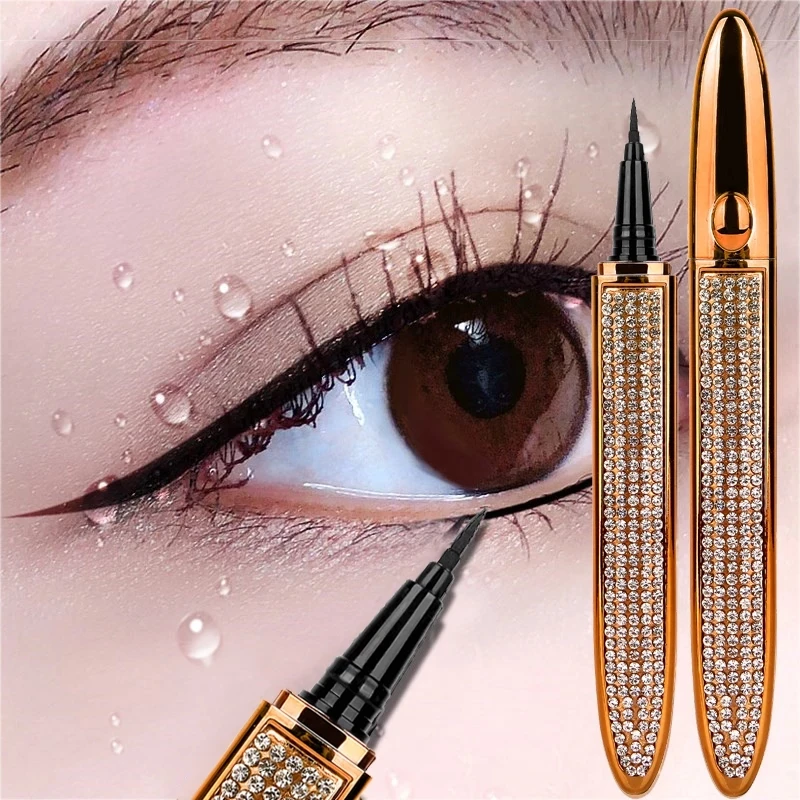 Wholesale No Smudging Quick-drying Liquid Eyeliner Gel Self-adhesive Long-lasting Eyeliner Pen OPP Bag OEM Pencil 3pcs