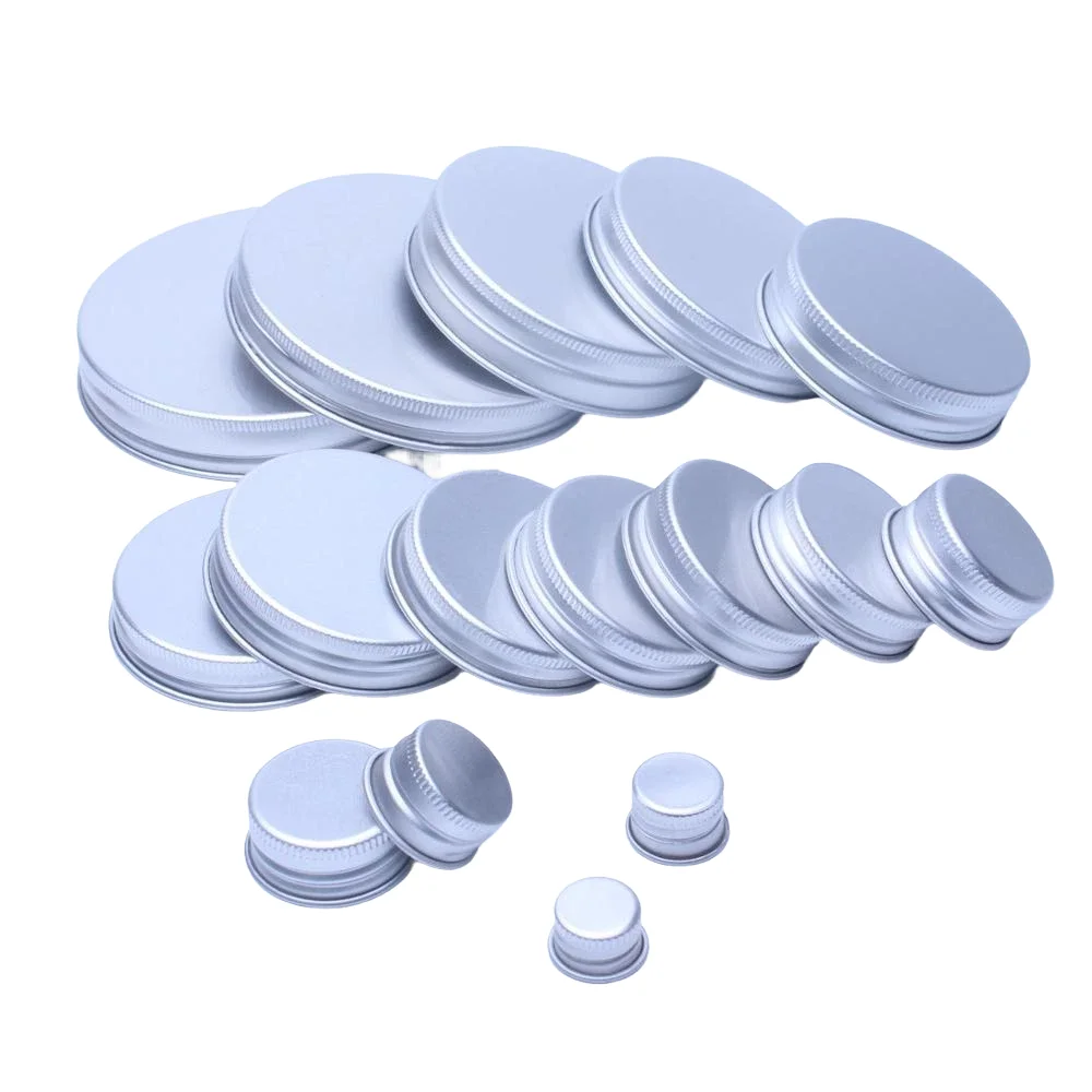 Low Price 47mm Aluminum Screw Cap Lid Black Metal Jar Cap MOQ 100pcs