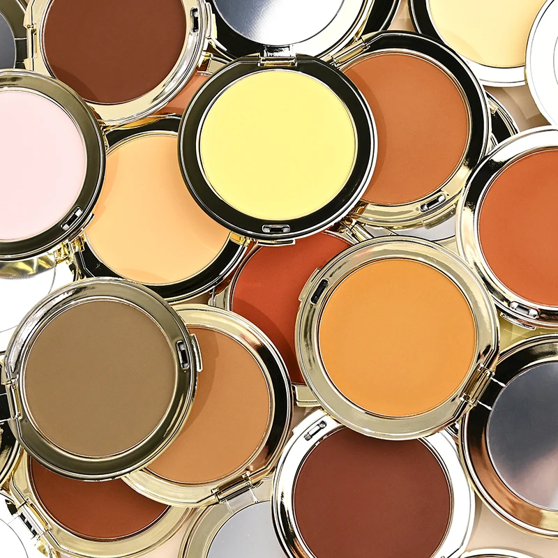 21 Colors Private Label Vegan Long Lasting Waterproof Powder Foundation Pressed Setting Powder Banana