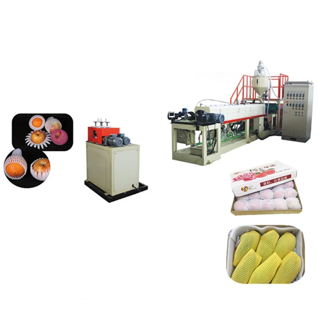 Polyethylene epe foam fruit net machine foam mesh sheet extrusion line for vegetables and fruits machine
