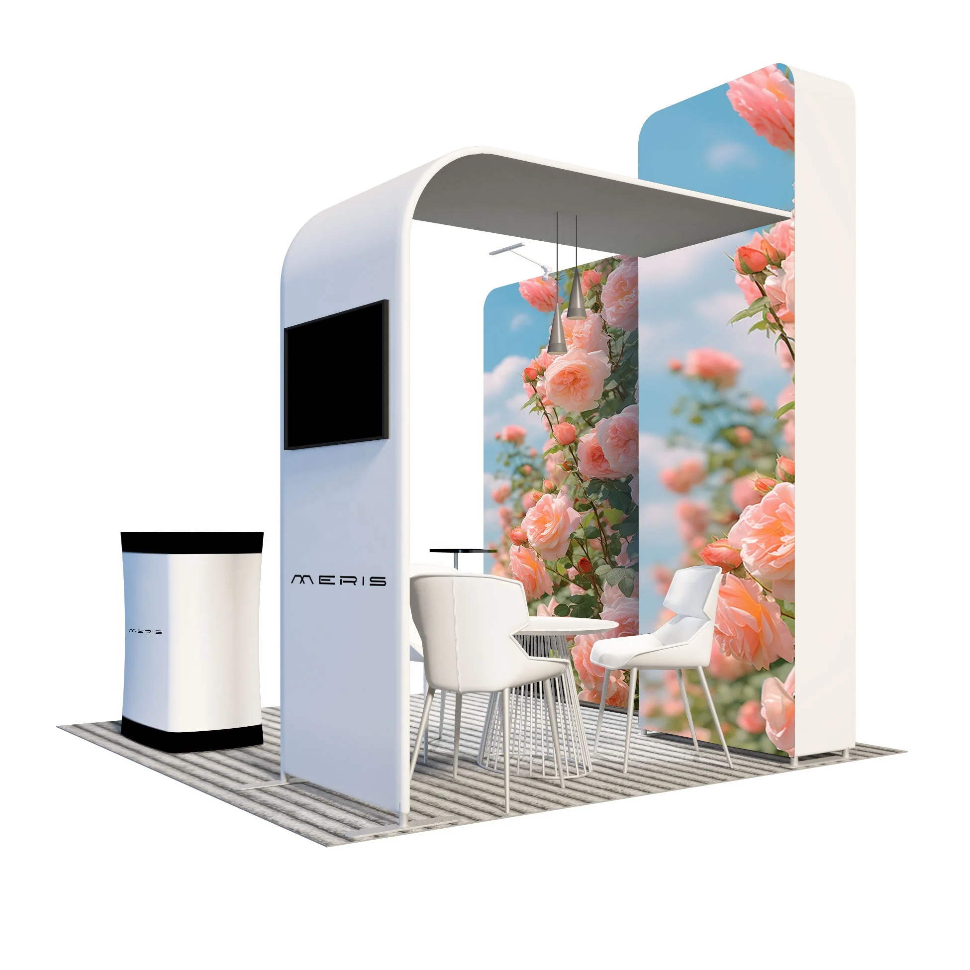 Trade Show Portable Cazibo Backlit Cosmetics Exhibition Booths 10x10 High Quality Reusable Modular Tradeshow Booth