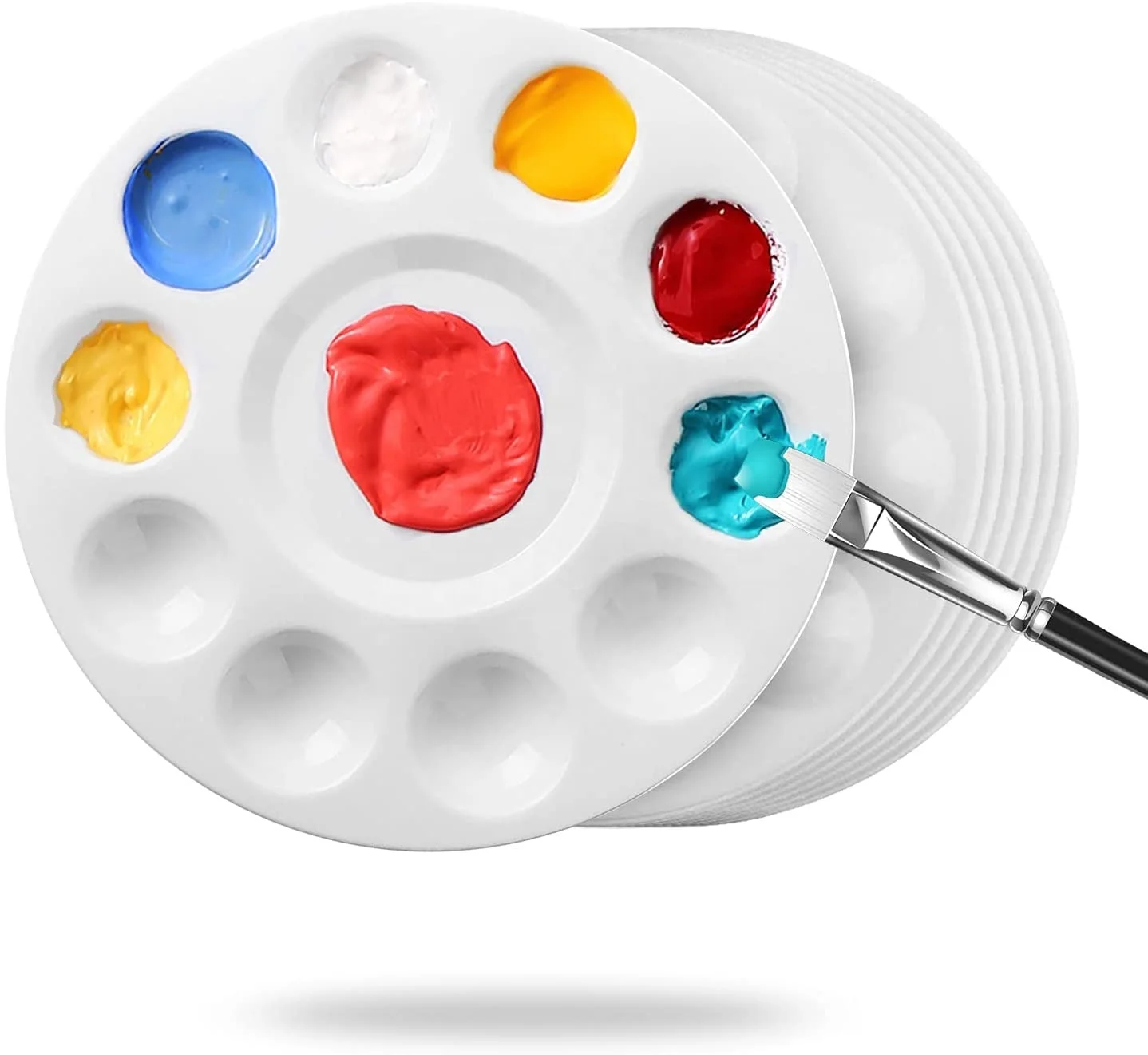 
Lifeinfinity Paint Tray Palettes, Plastic Painting Pallets for Kids or Students to Paints on School Project or Art Class 