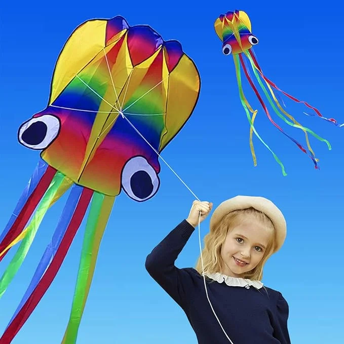 Octopus Soft Kite Is Equipped Big Power Kite For Outdoor Flight Making It Easy To Take Off Kites flying