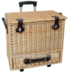 Luxury wicker picnic hamper with drawer for 4 person