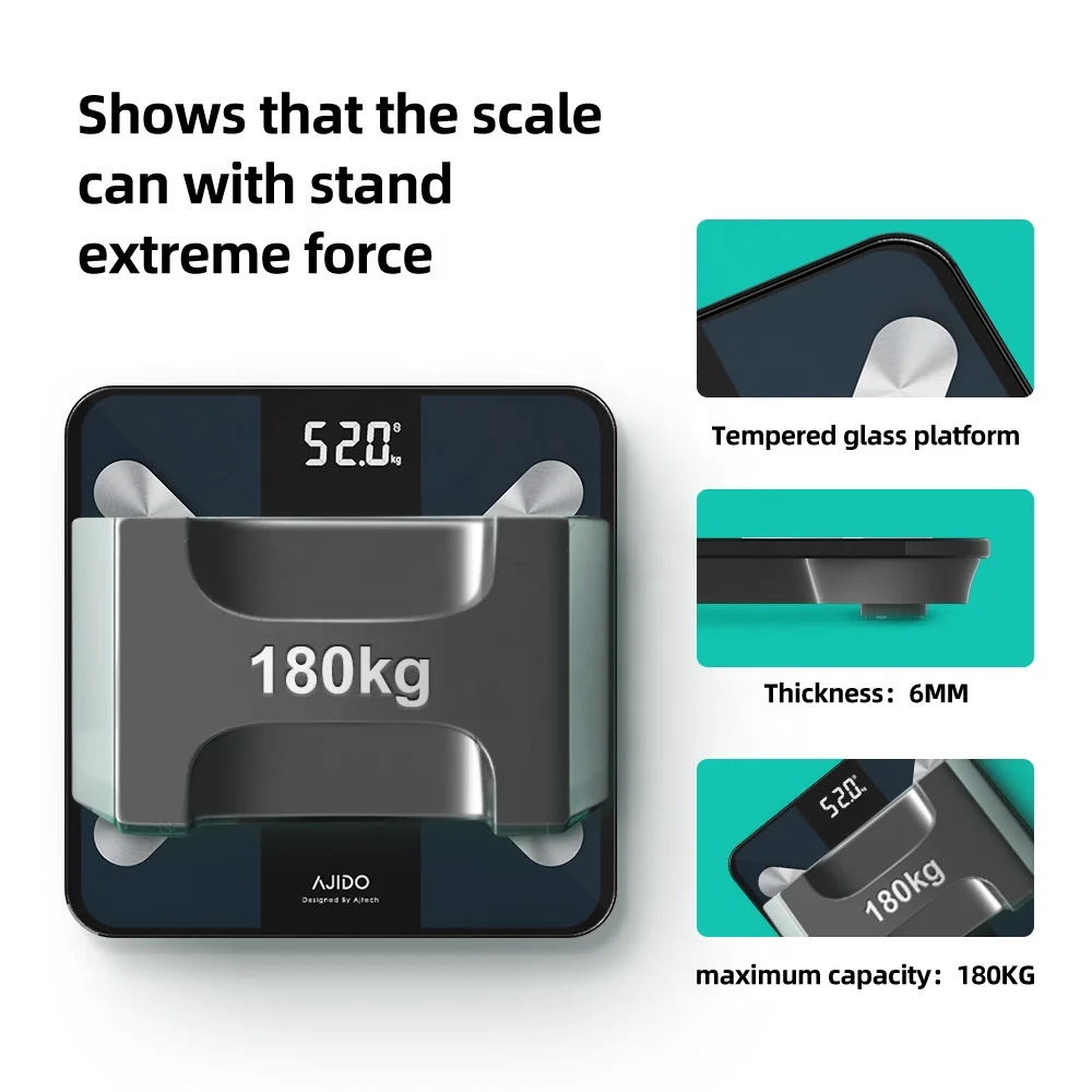 Welland Ce Rohs Digital Weighing Body  Fitness Scale 180kg Bmi Baby Mode Smart Body Fat Scale With App