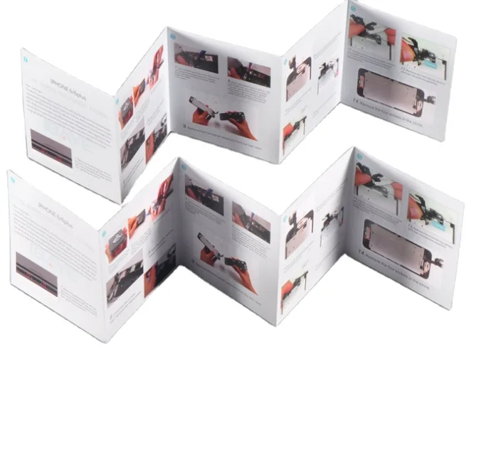 Label instruction leaflet design printing color black and white riding nail instruction printing