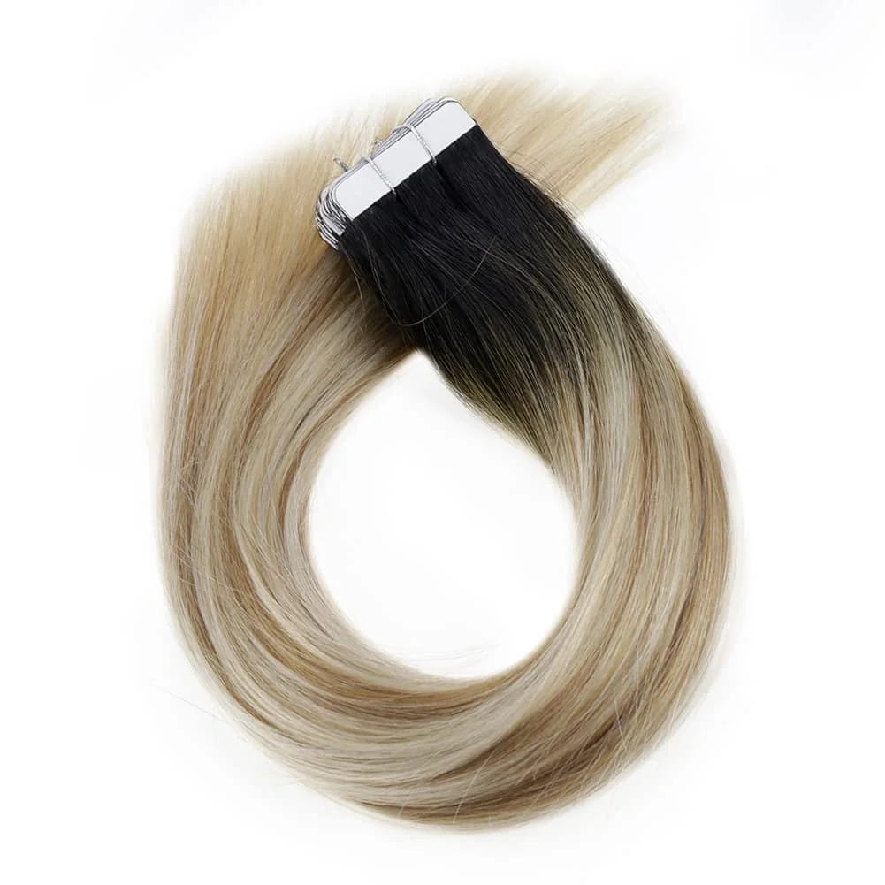 Wholesale 100% remy russian Highlights tape hair extension human hair extensions