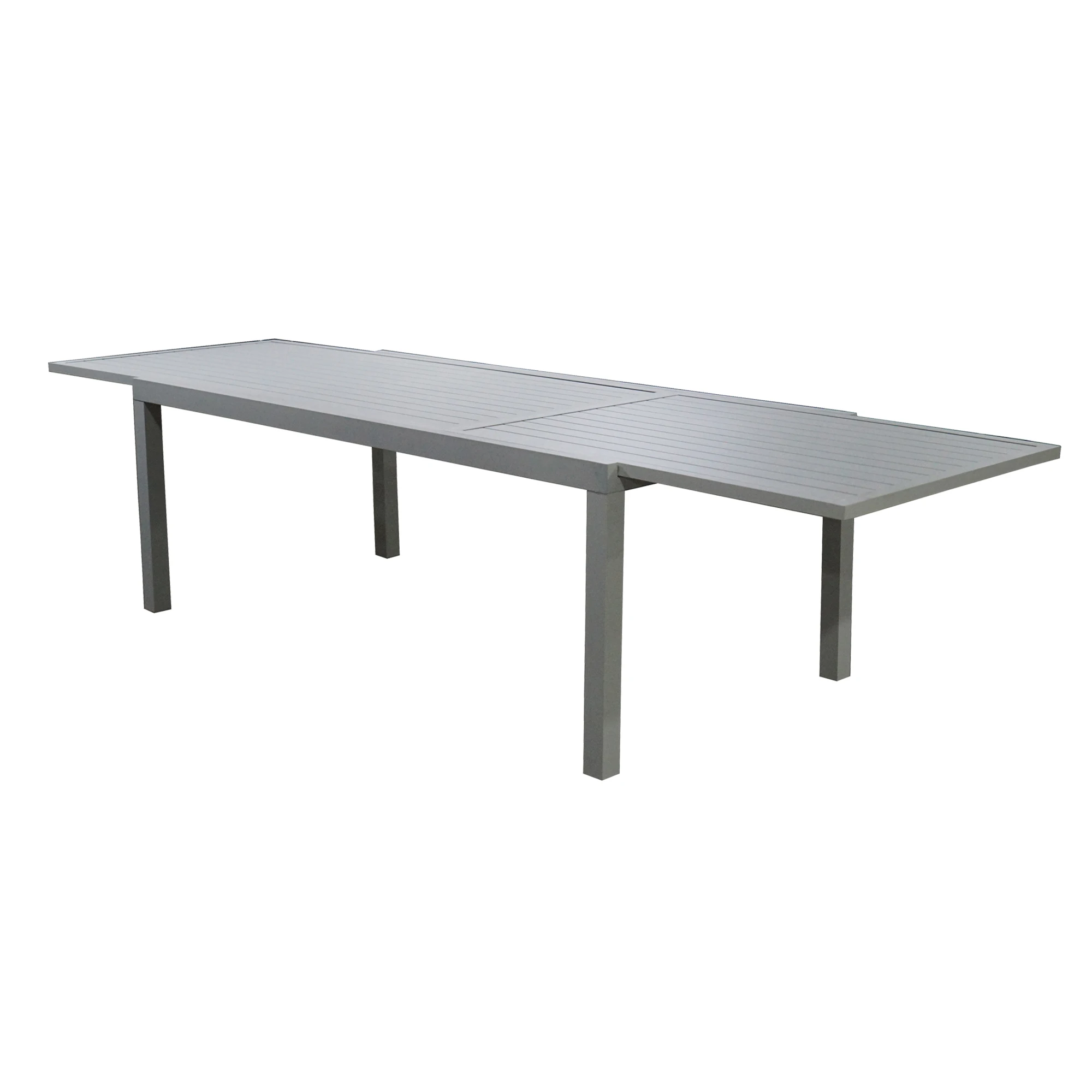 
200-320 cm all aluminum outdoor furniture set patio dining extension table 