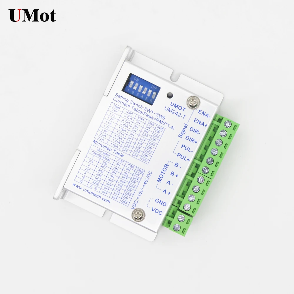 UM242 2-фазный шаговый мотор драйвер 0.2A-2.2A Мини Драйвер шагового двигателя для ЧПУ линейные направляющие движения системы