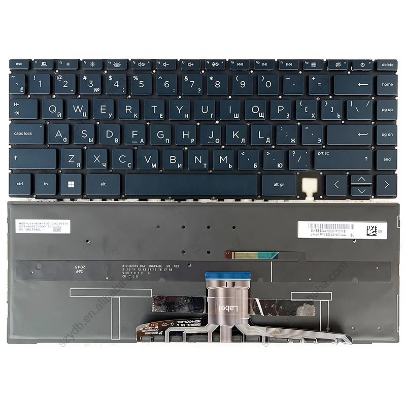 New Original RU Russian Laptop Keyboard With Backlight For HP Spectre x360 14-EA 14-EB 14-eb1001TX 14-ea0034TU Blue Backlit