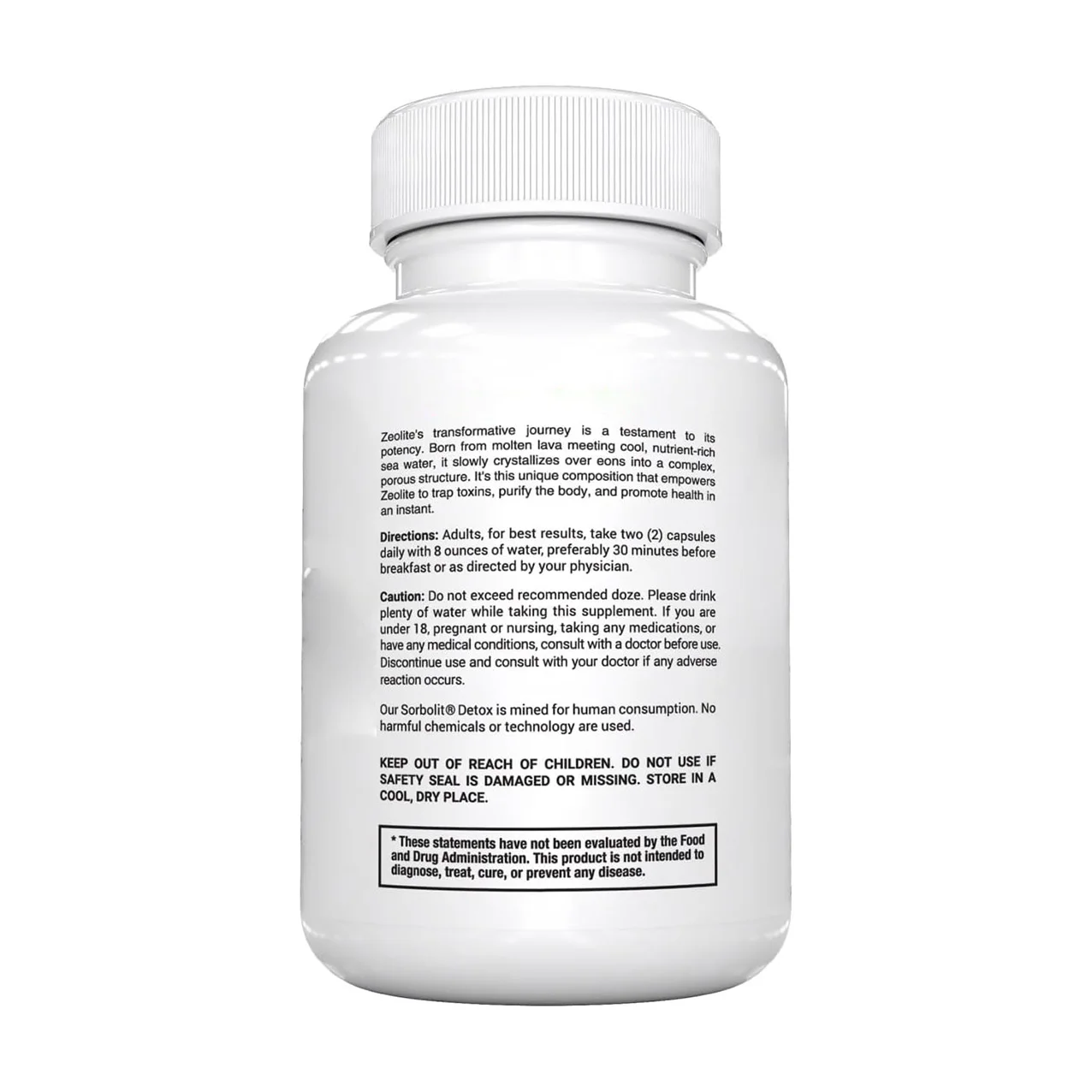 Premium Quality Dietary Supplement Vegetarian Capsules Organic Zeolite Detox Capsules Zeolite Supplement