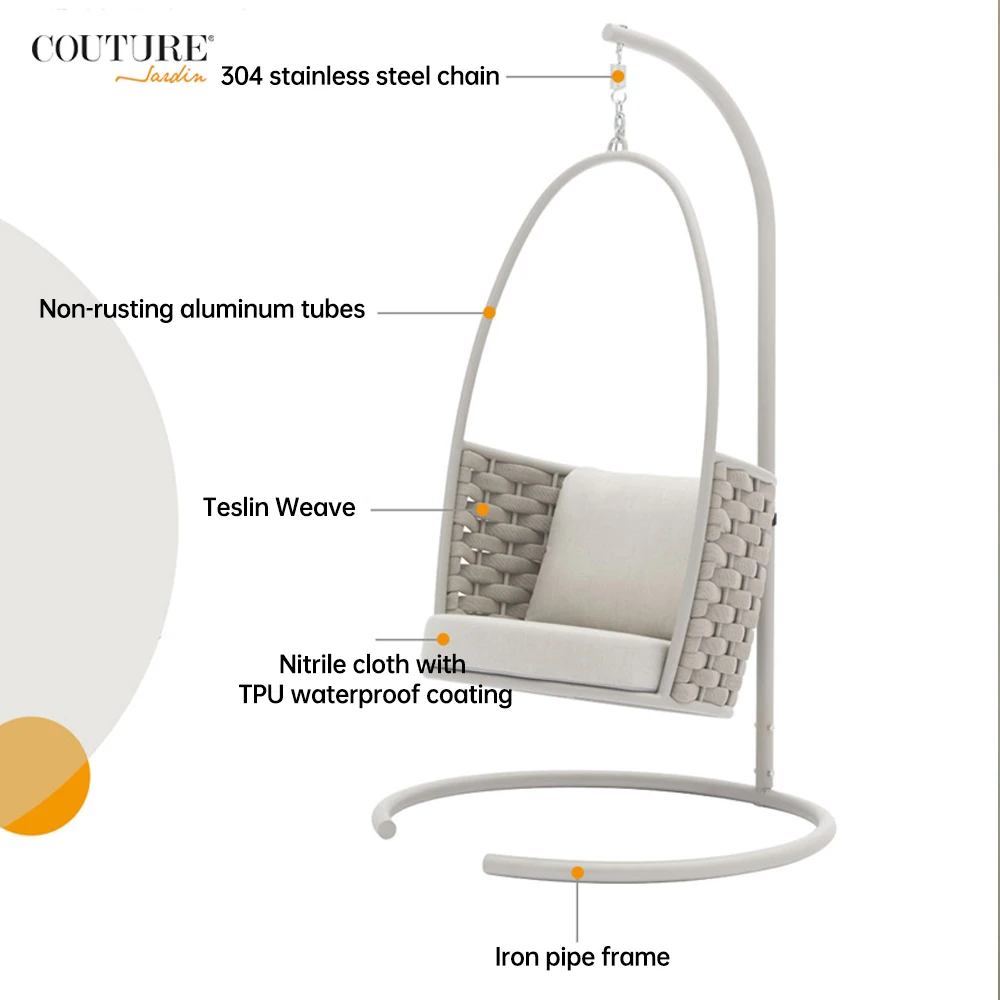 Couture Loop high quality swing chair outdoor and indoor furniture patio hanging chair garden sets