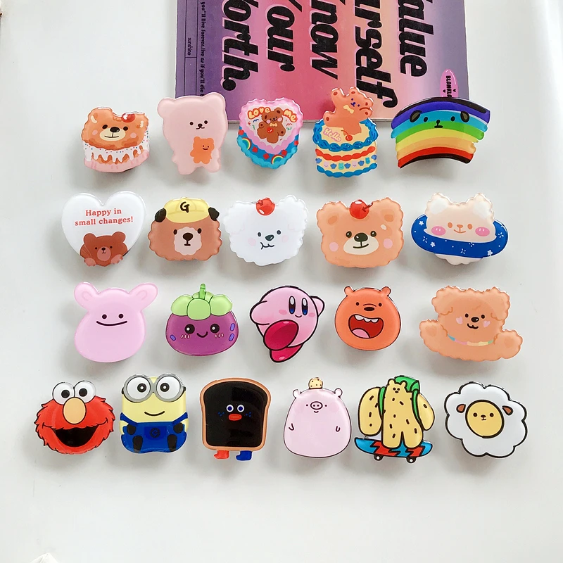 Korea cartoon Finger Ring Phone Stands Universal Mobile Phone for IPhone 11 huawei Xiaomi Samsung Holders Grip Expanding HolderK