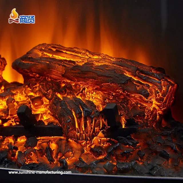 Modern Recessed Stove Insert with Remote Electric Fireplace