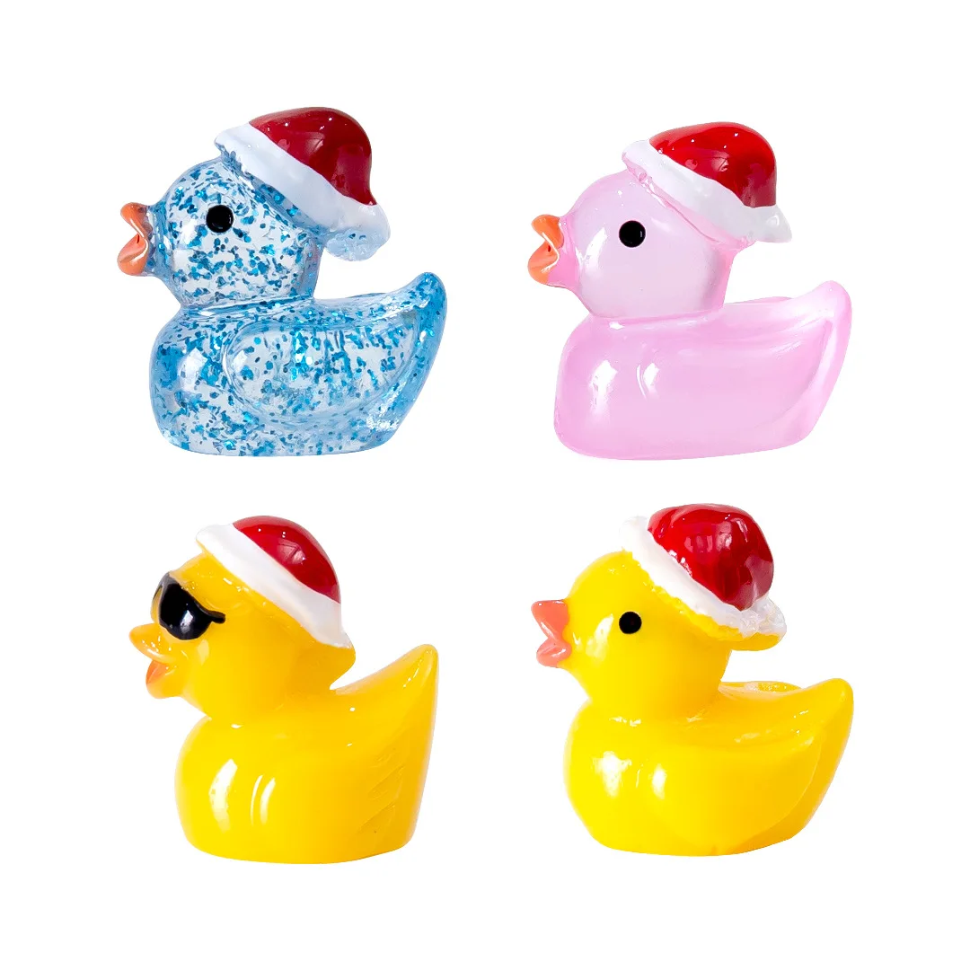 New landscape fine flash luminous Christmas Yellow duck DIY decorative accessories mini ornaments
