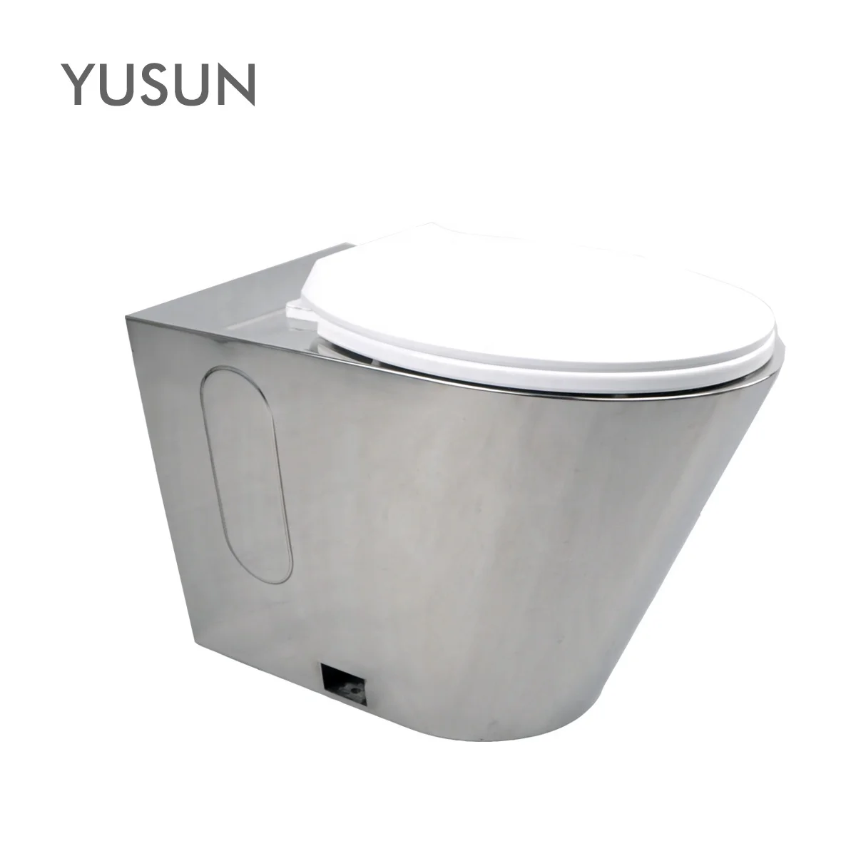 YUSUN Wall Mounted Stainless Steel Toilet Bowl