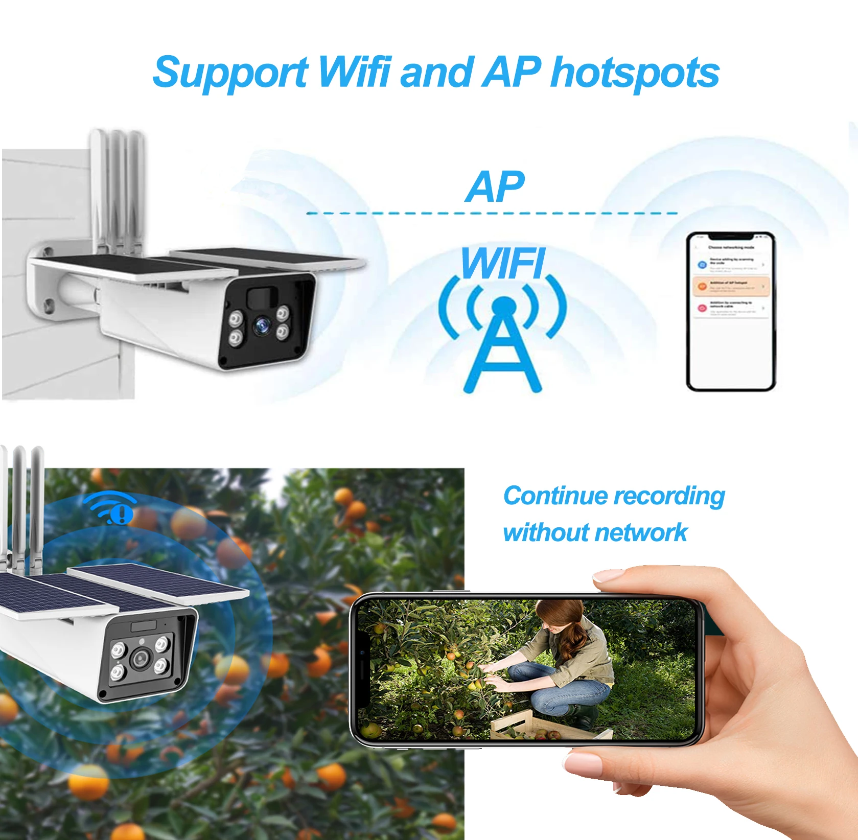 Buy Bullet Solar Security Cameras Wifi Ip Cameras Outdoor Solar Battery Backup Camera