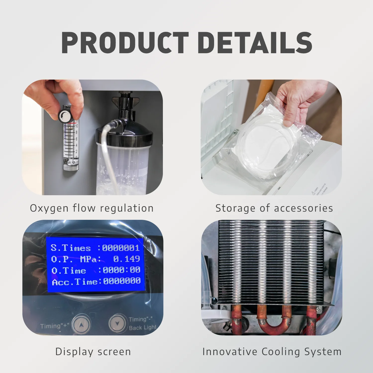 longfian Adjustable Oxygen Concentration Medical 10L Concentrator for Medical Institutions or Clinics