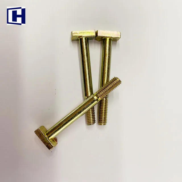 
Yellow zinc finish carbon steel T head bolts China manufacture 