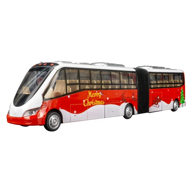 Children Diecast Metal Model Two-Day Bus CarToy Alloy Double Deck Return Force Toy With Light and Sounds