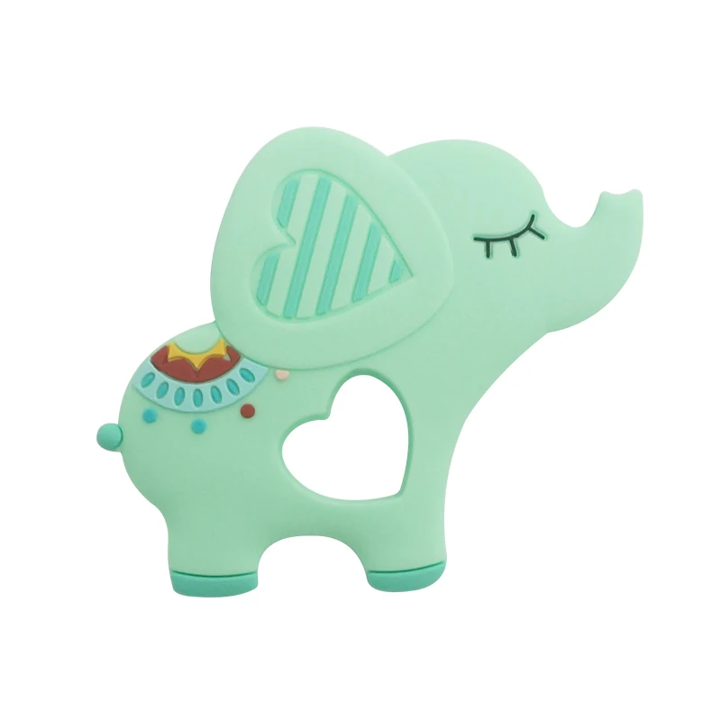 Newest Soft Animal Elephant organic Silicone Baby Teether Chew Toy