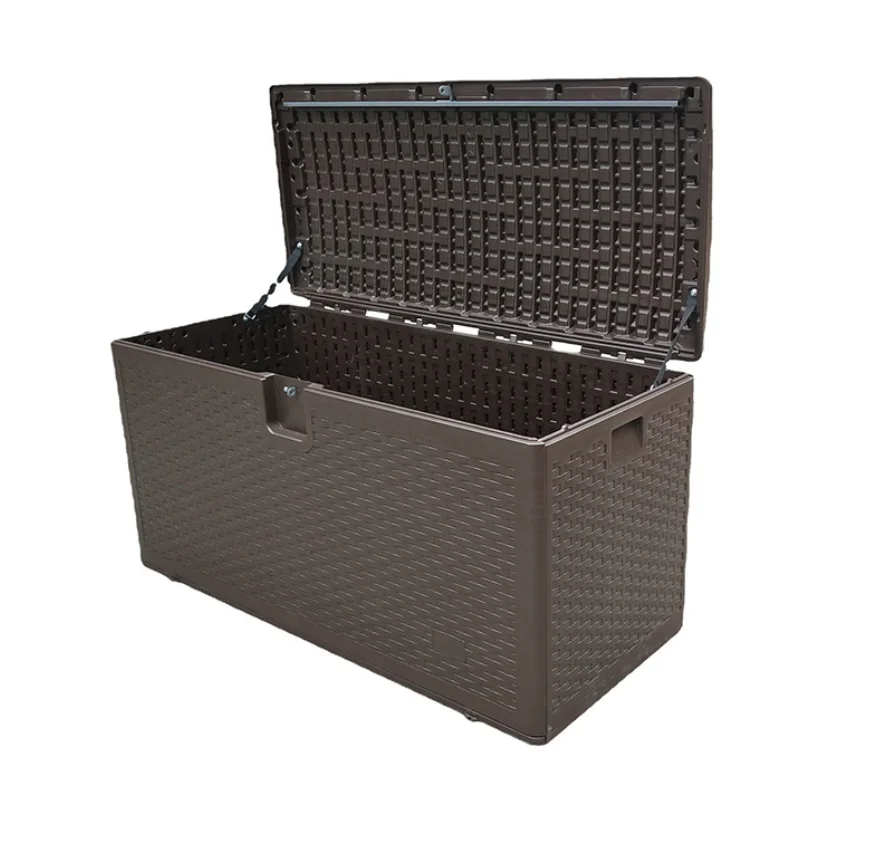 3 in 1 73Gallon Garden Storage Box Waterproof Resin Storage Box Garden Box for  for Indoor & Outdoor