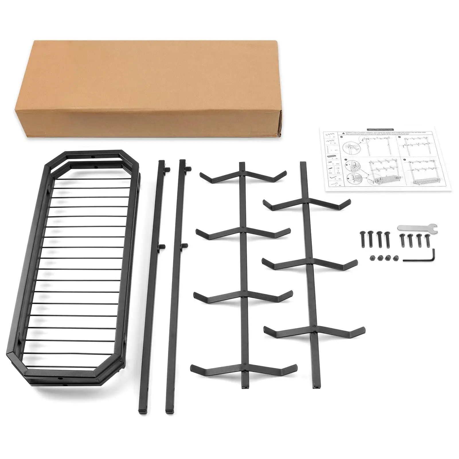 Large Holder Stand Countertop 2 Tier Counter Display Storage Metal Wire Tea Cup Hold Mug Rack